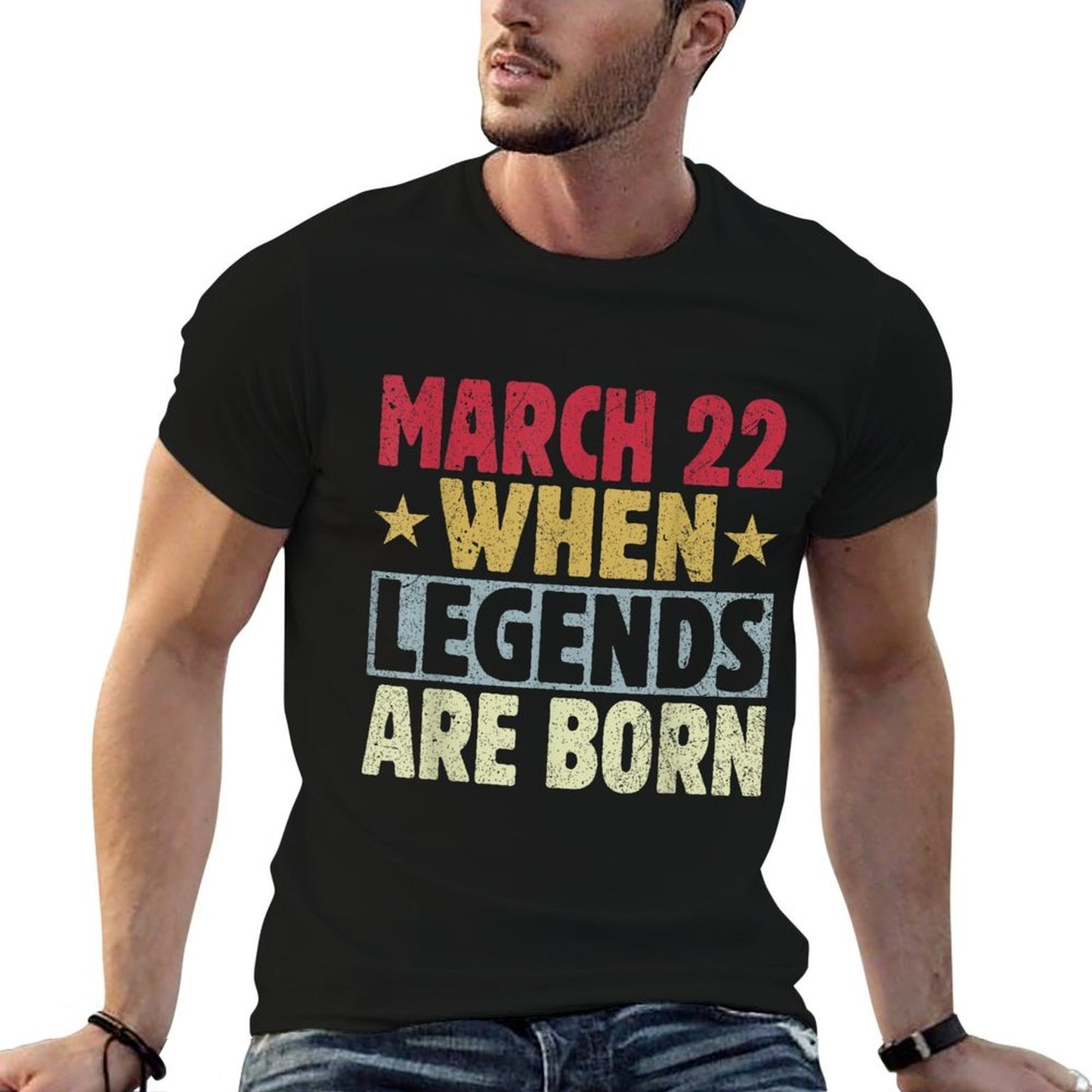 2024 22nd Of March Birthday - March 22 Birthday Odor-resistant T-Shirt