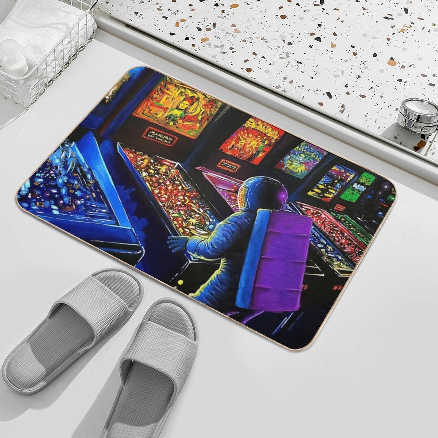 Pinball Wizard Pet-Safe Bath Mat