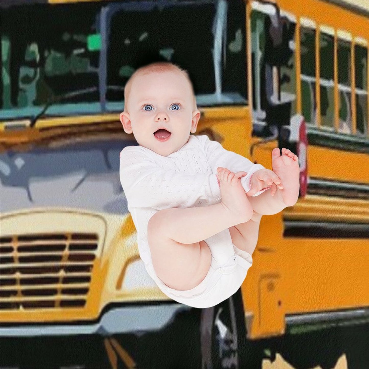 School Buses. Quick-dry Throw Blanket