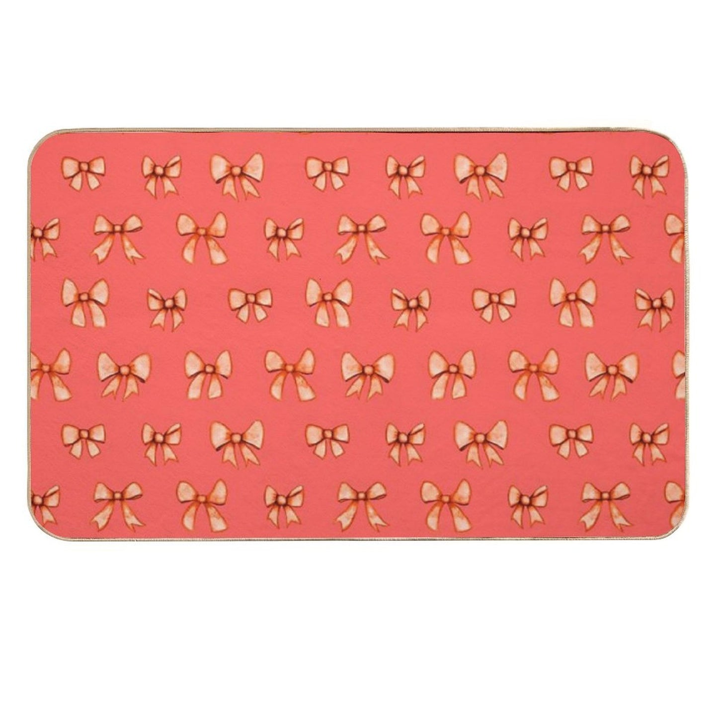 Bows That Don’t Come Undone. Soft Ribbons, Sweet Watercolor... And A Phrase with Attitude Knot Sorry. Because You Don’t Always Stain-Proof Bath Mat