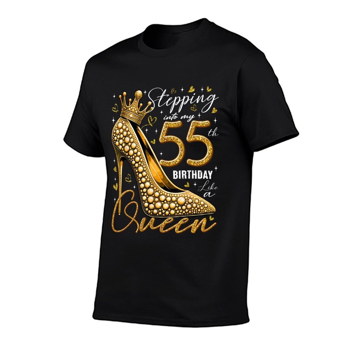 55 Year Old Gifts High Heels Stepping Into My 55th Birthday Moisture-wicking T-Shirt