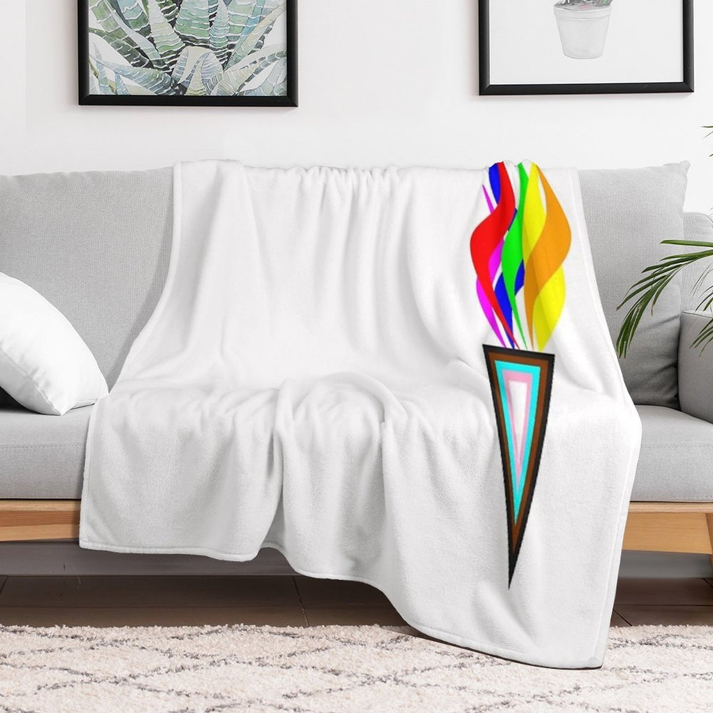 Flaming Pride - Resistance Travel-friendly Throw Blanket