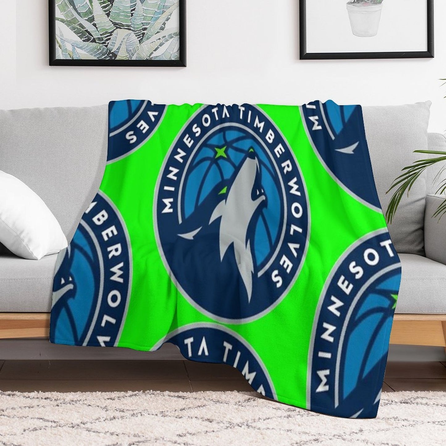 Minnesota Timberwolves Wrinkle-free Throw Blanket