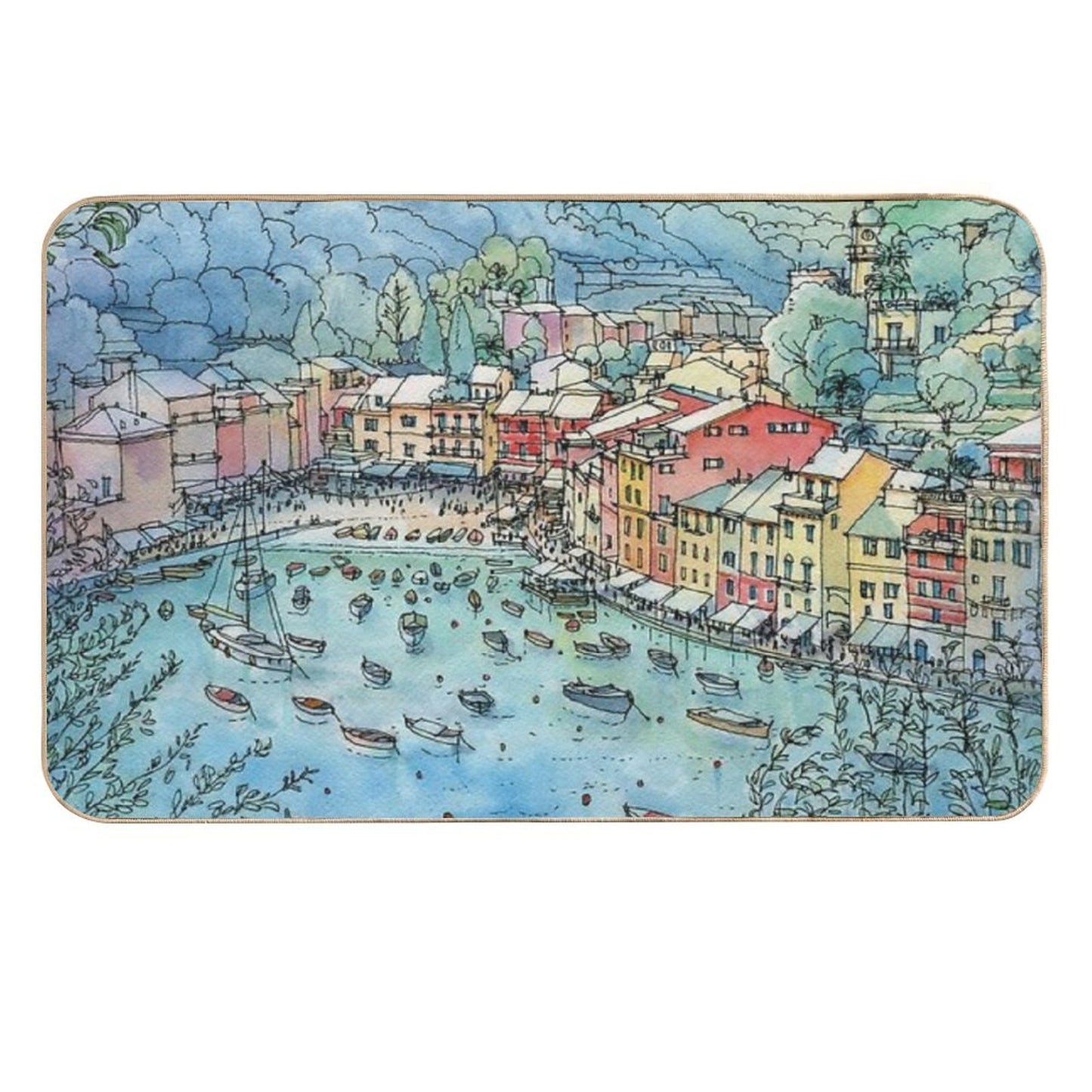 Portofino, Italy Eco-Friendly Bath Mat