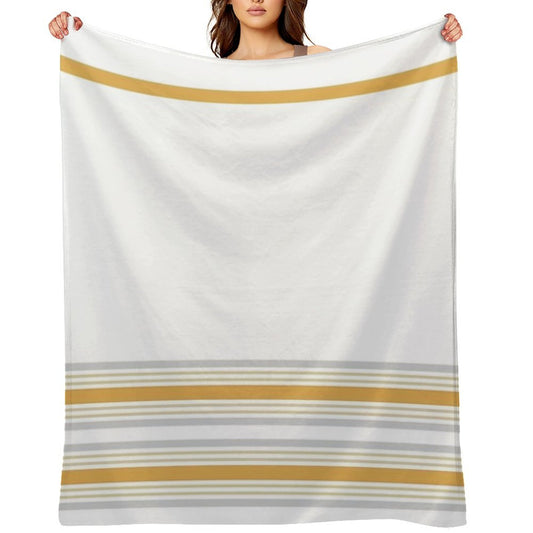 Line Art Neutral Yellow Shrink-resistant Throw Blanket