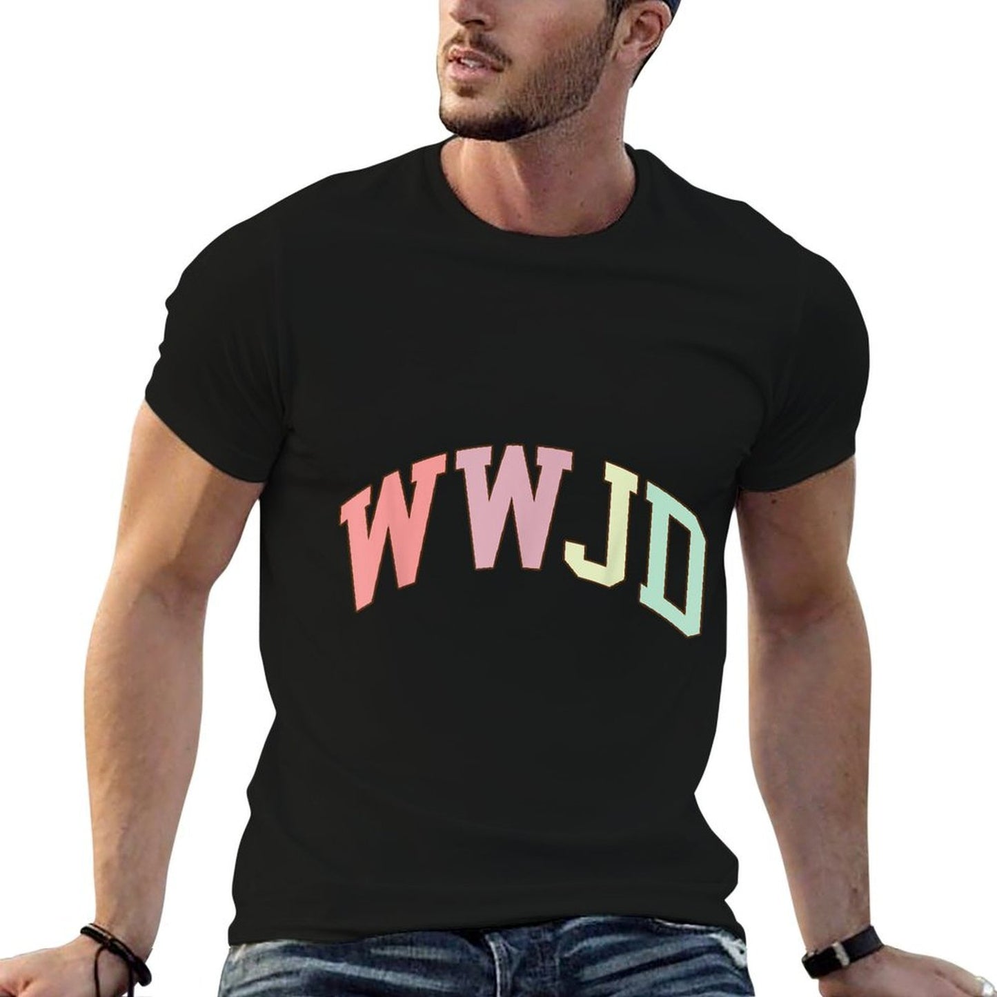 WWJD What Would Jesus Do Christian Bible Faith Minimalist Breathable T-Shirt