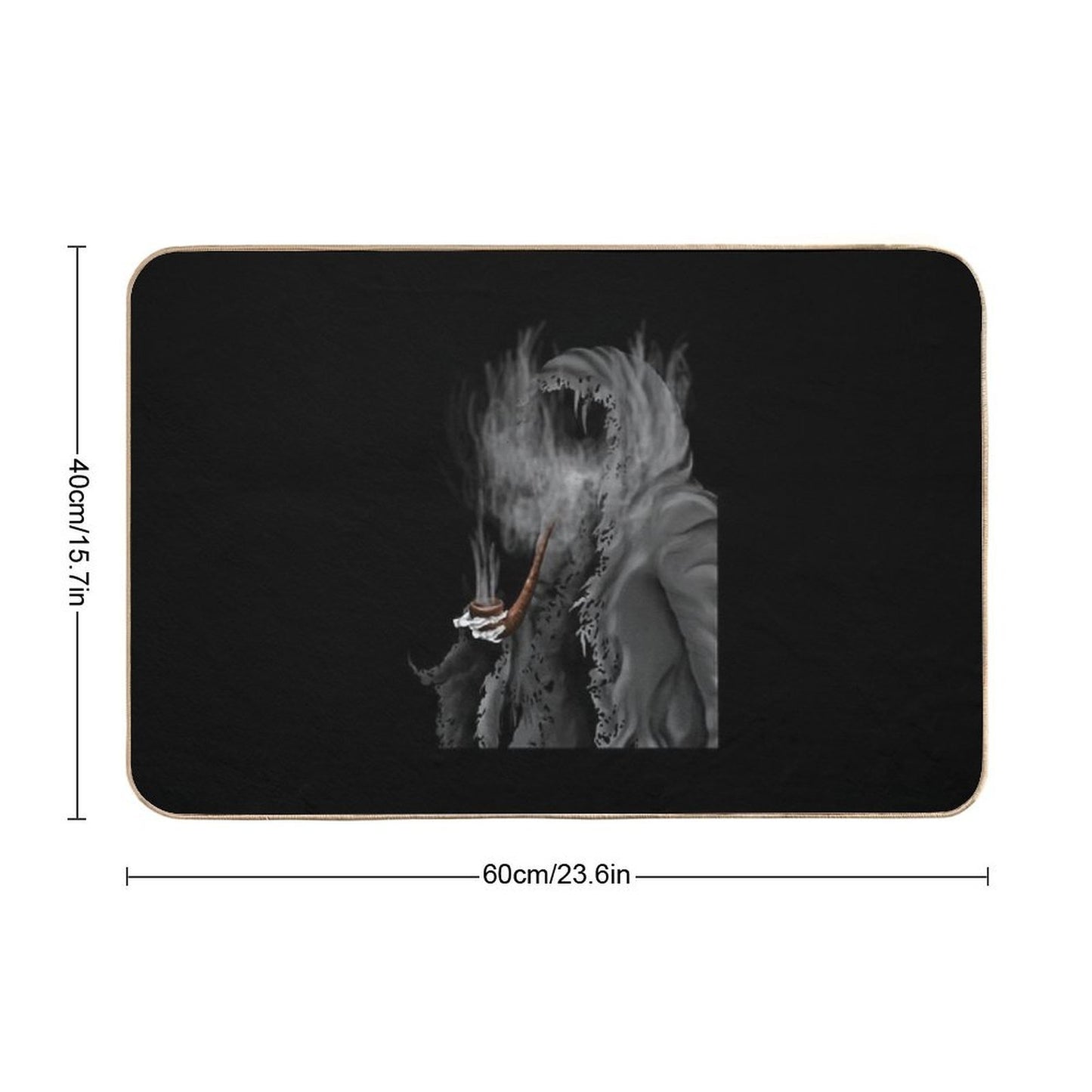 Grim Reaper Still Smoking Fade-Resistant Bath Mat
