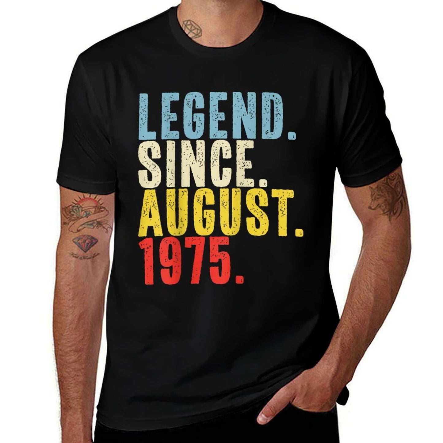 50 Year Old Legend Since August 1975 Retro 50th Birthday Breathable T-Shirt