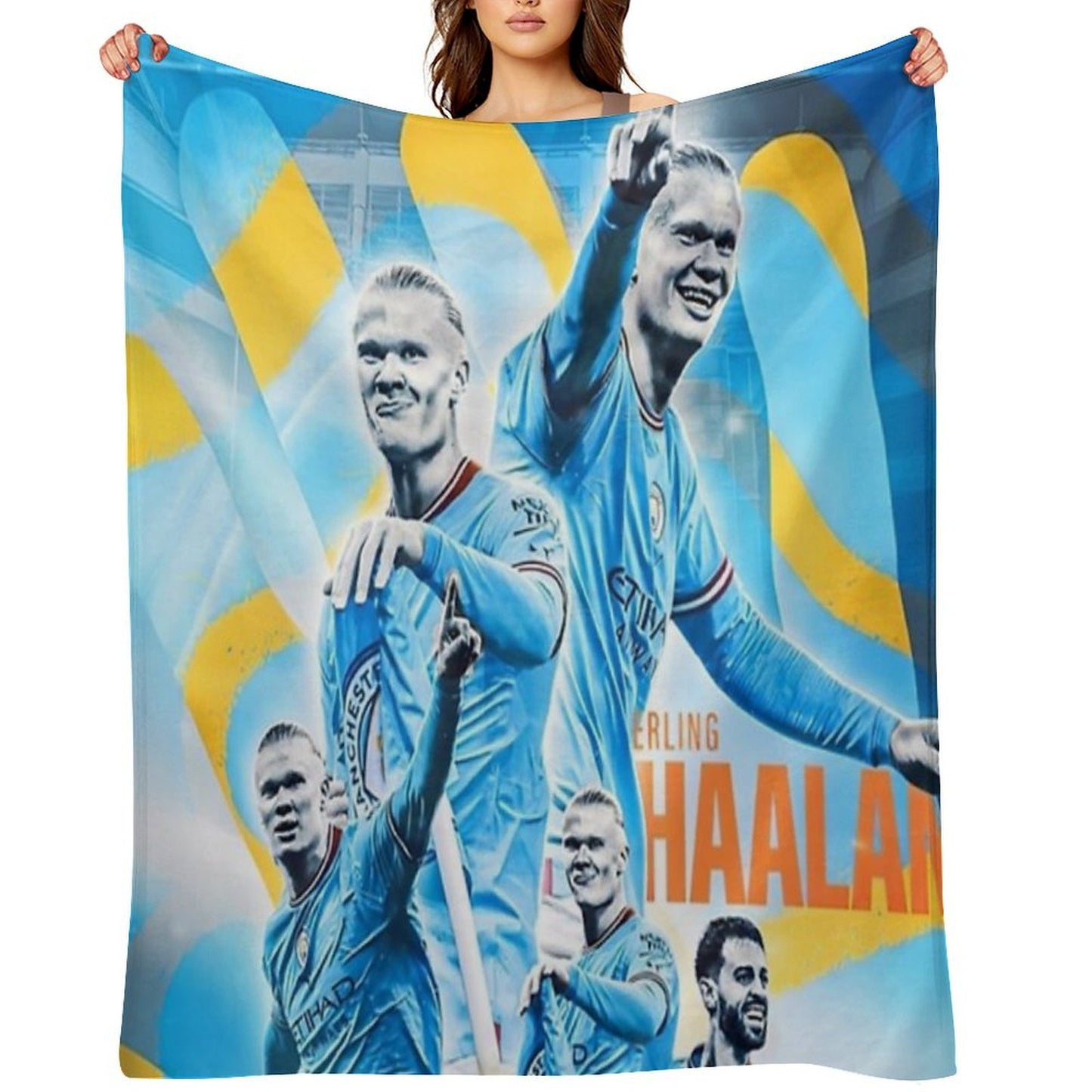 Erling Haaland Gift-ready Throw Blanket