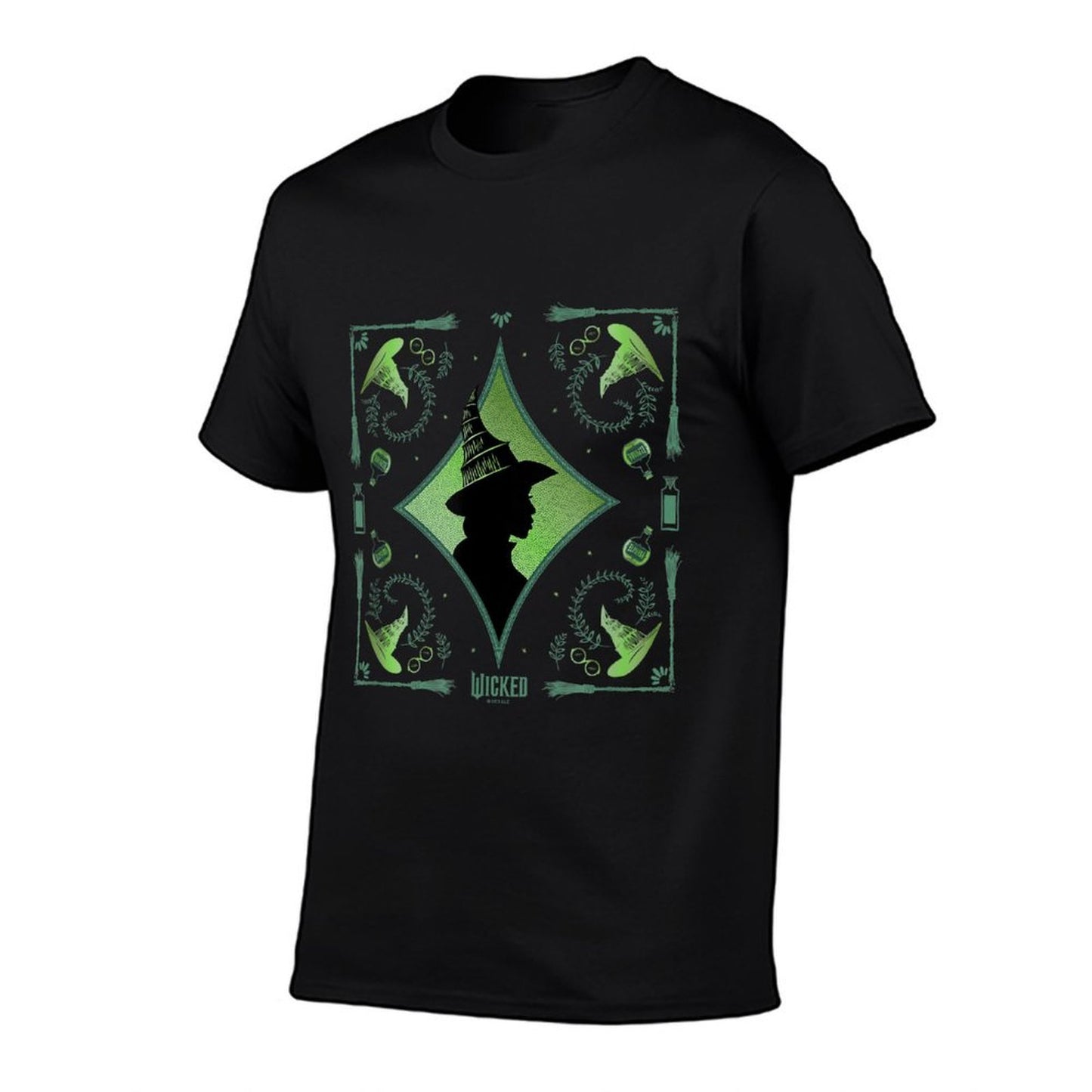 Wicked Elphaba Enchanted Brooms Silhouette Durable T-Shirt