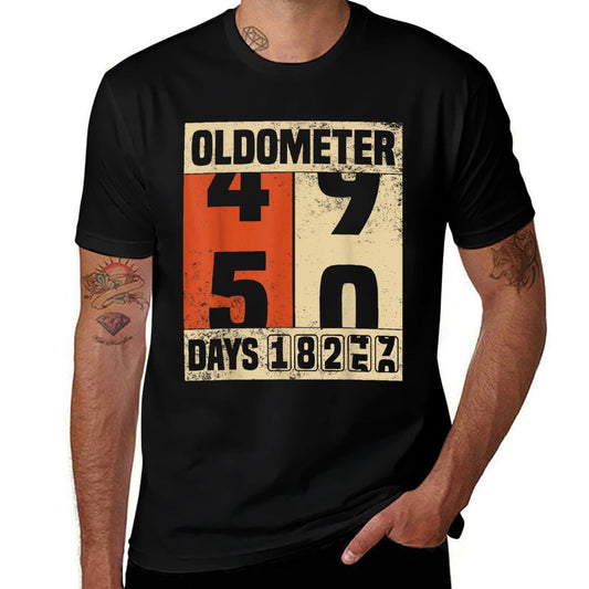 50 Oldometer 50, 50 Oldometer 50th Birthday Oldometer  Moisture-wicking T-Shirt