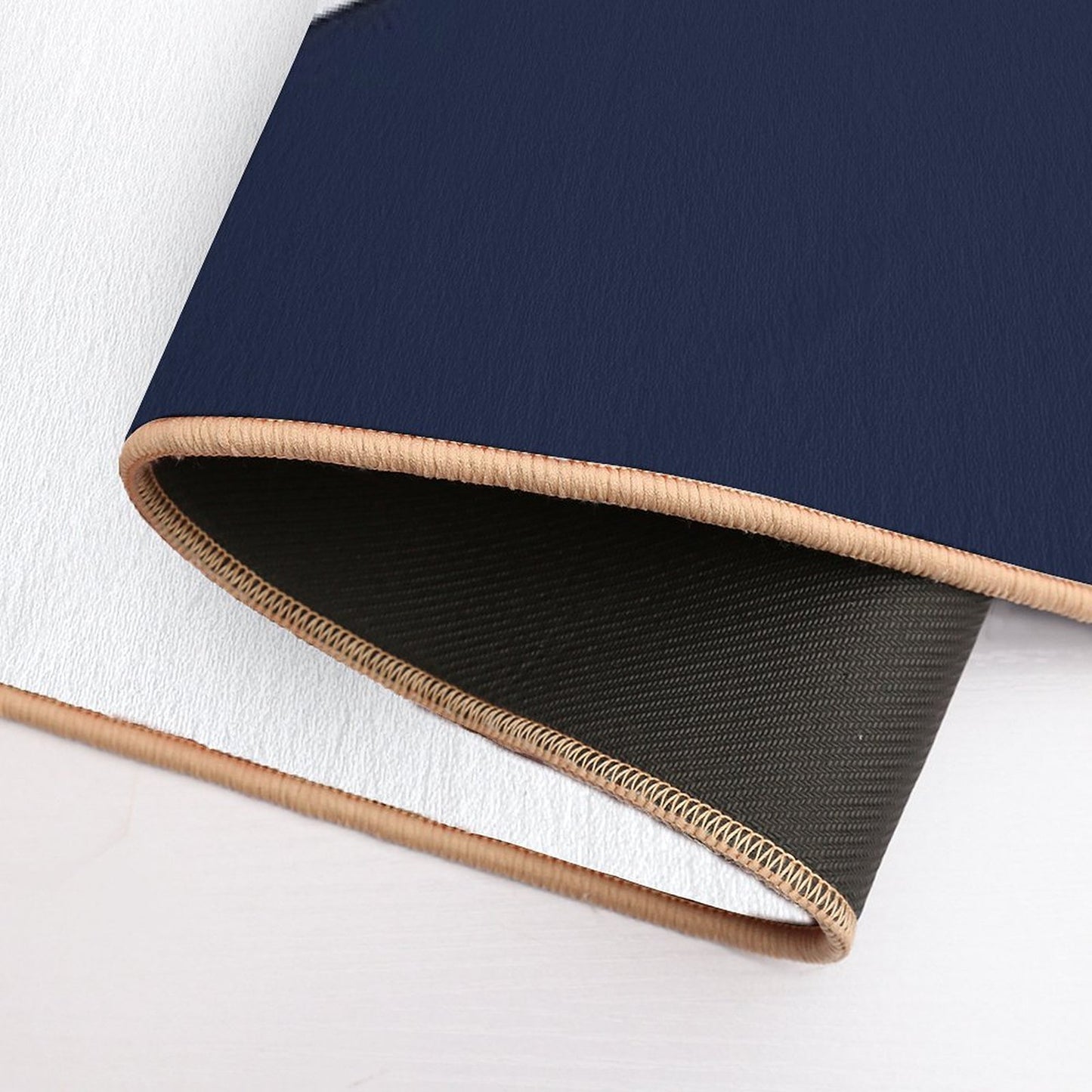 Nautical White And Navy Blue Anchor Absorbent Bath Mat