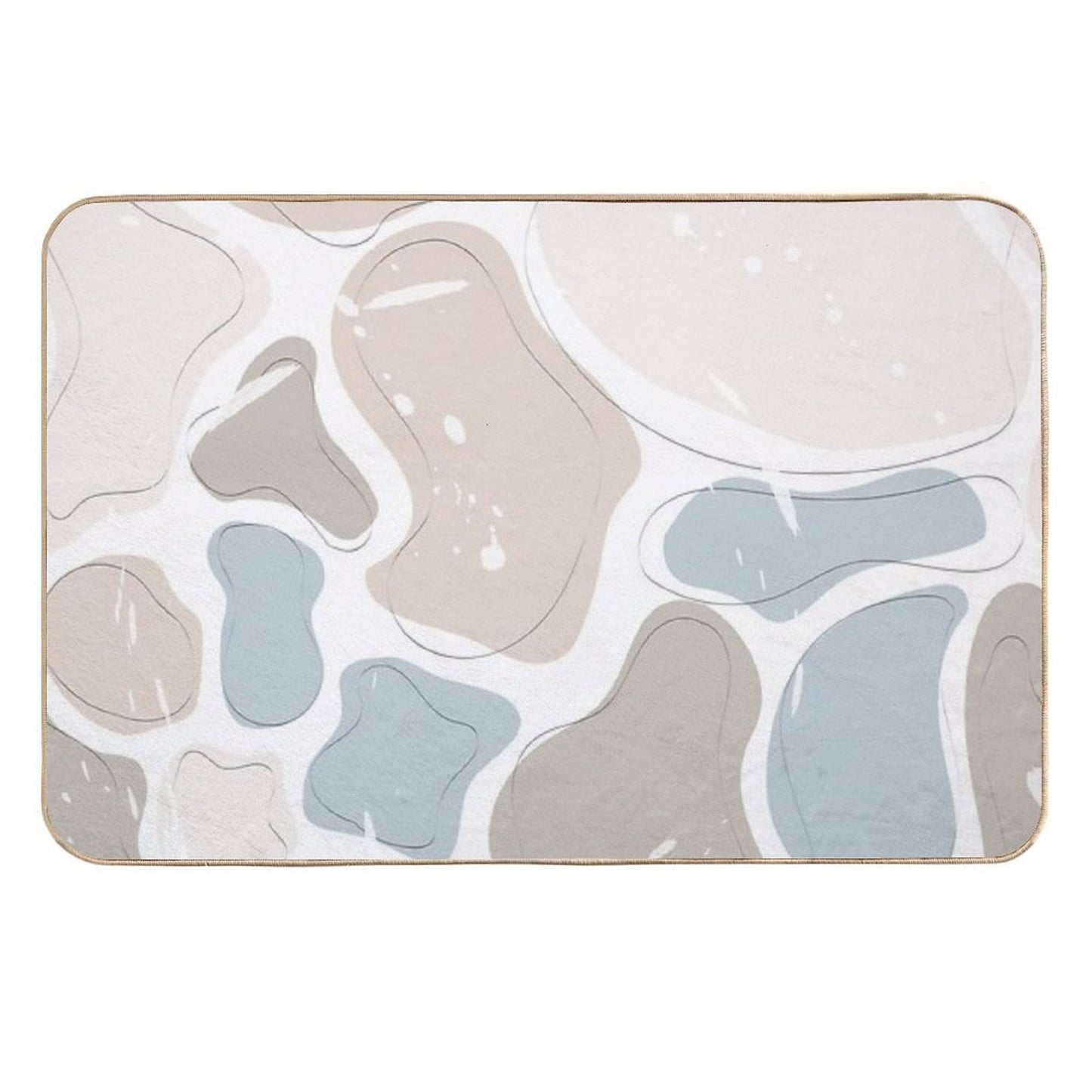 Trendy Contemporary Abstract Seamless Pattern. Non-Slip Bath Mat