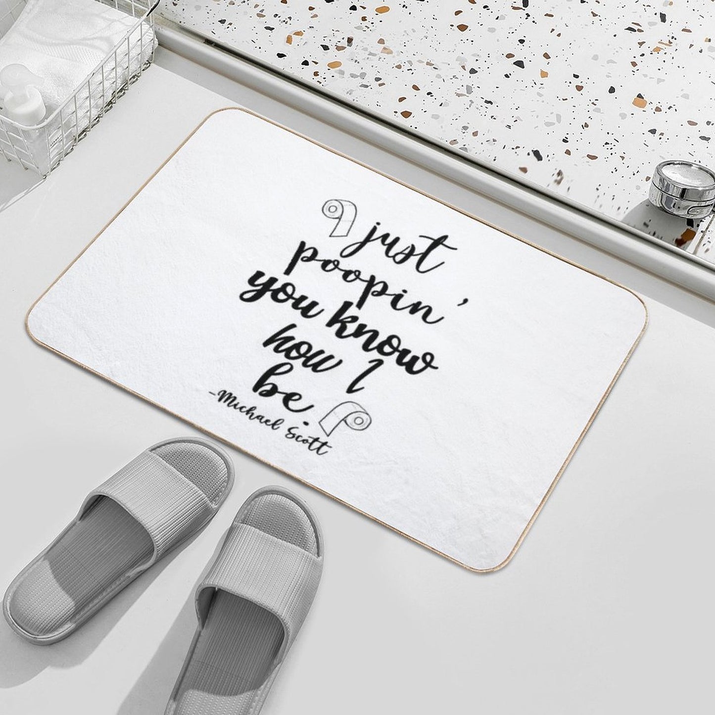 Just Poopin' You Know How I Be Tshirt  Versatile Bath Mat