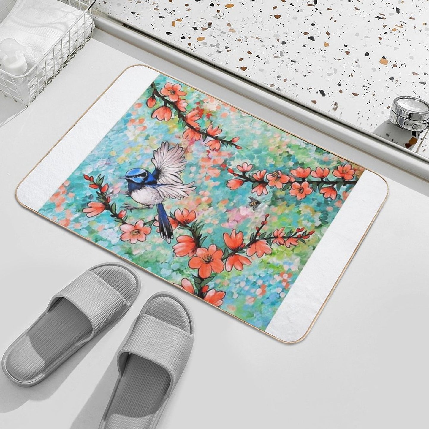Colours of The Garden Long-Lasting Bath Mat