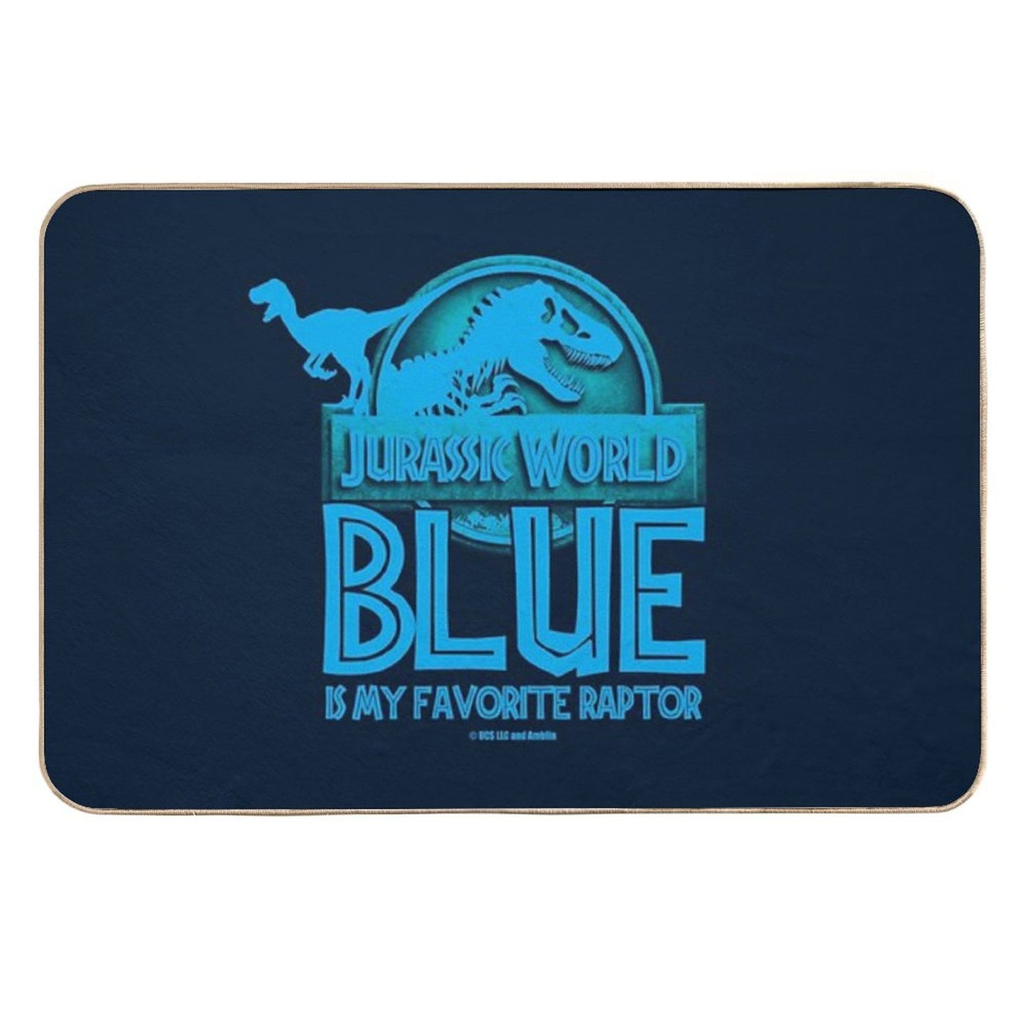 Jurassic World - Blue Is My Favorite Raptor Long-Lasting Bath Mat