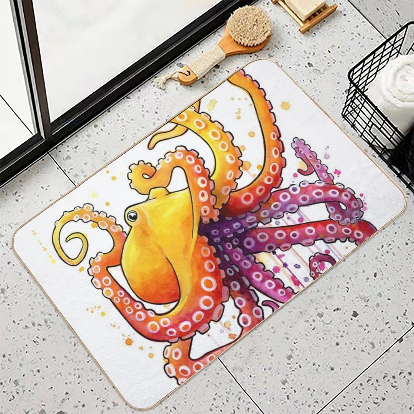 Octopus Sunrise Odorless Bath Mat