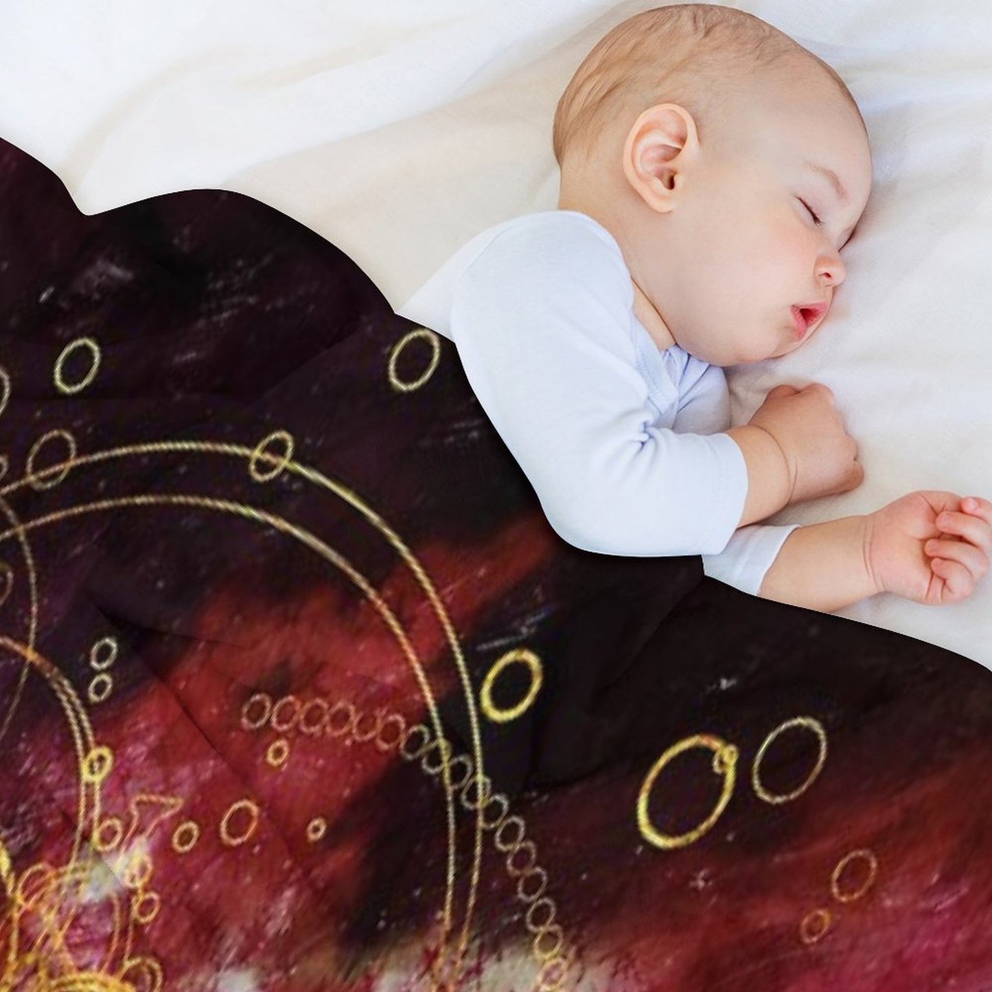 ClockWork Writing Red Compact Throw Blanket