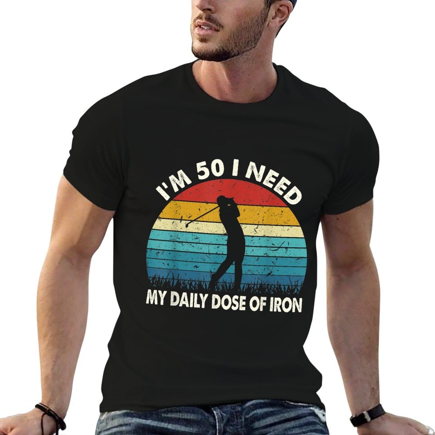 Ki 50th Golfer Birthday Costume 1970 50 Years Old Gift Wrinkle-resistant T-Shirt