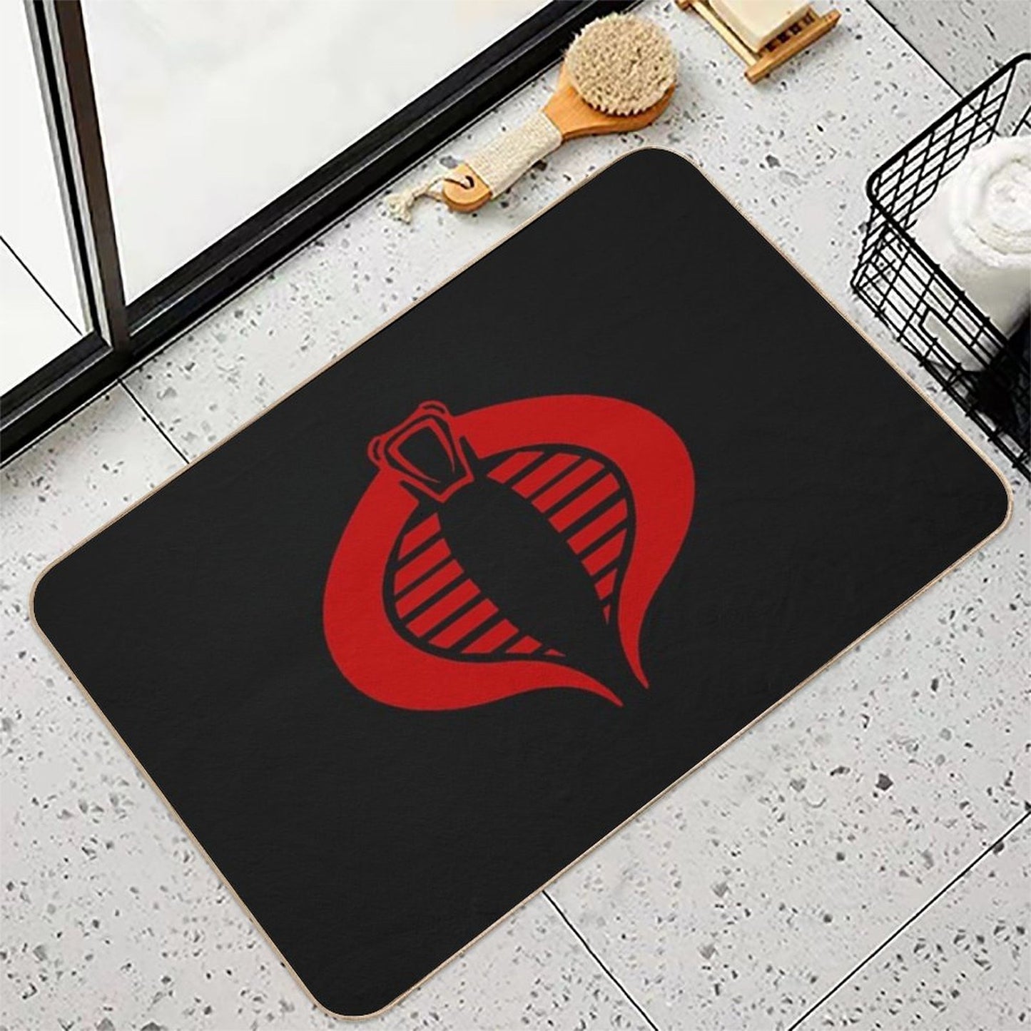 Gi Joe Cobra Enemy Logo Repositionable Bath Mat