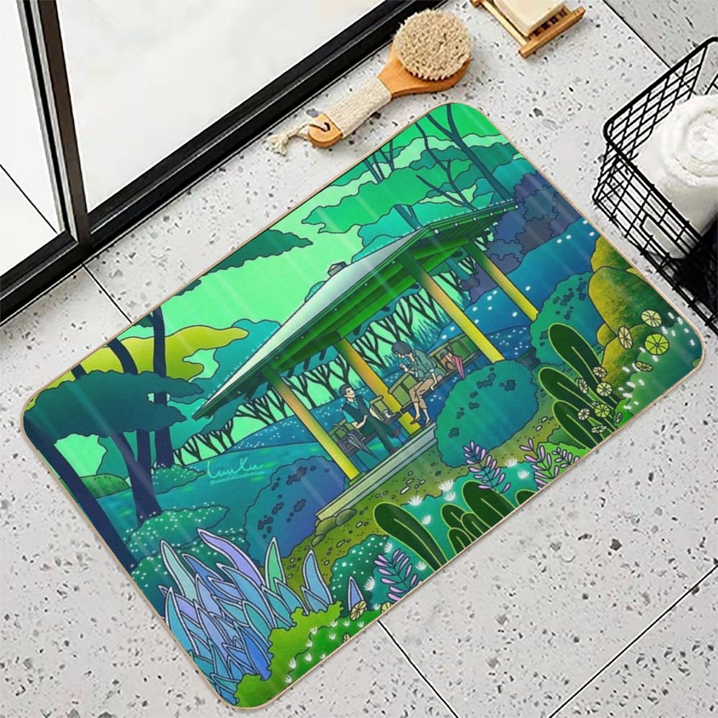 Rainy Encounter Multi-Purpose Bath Mat
