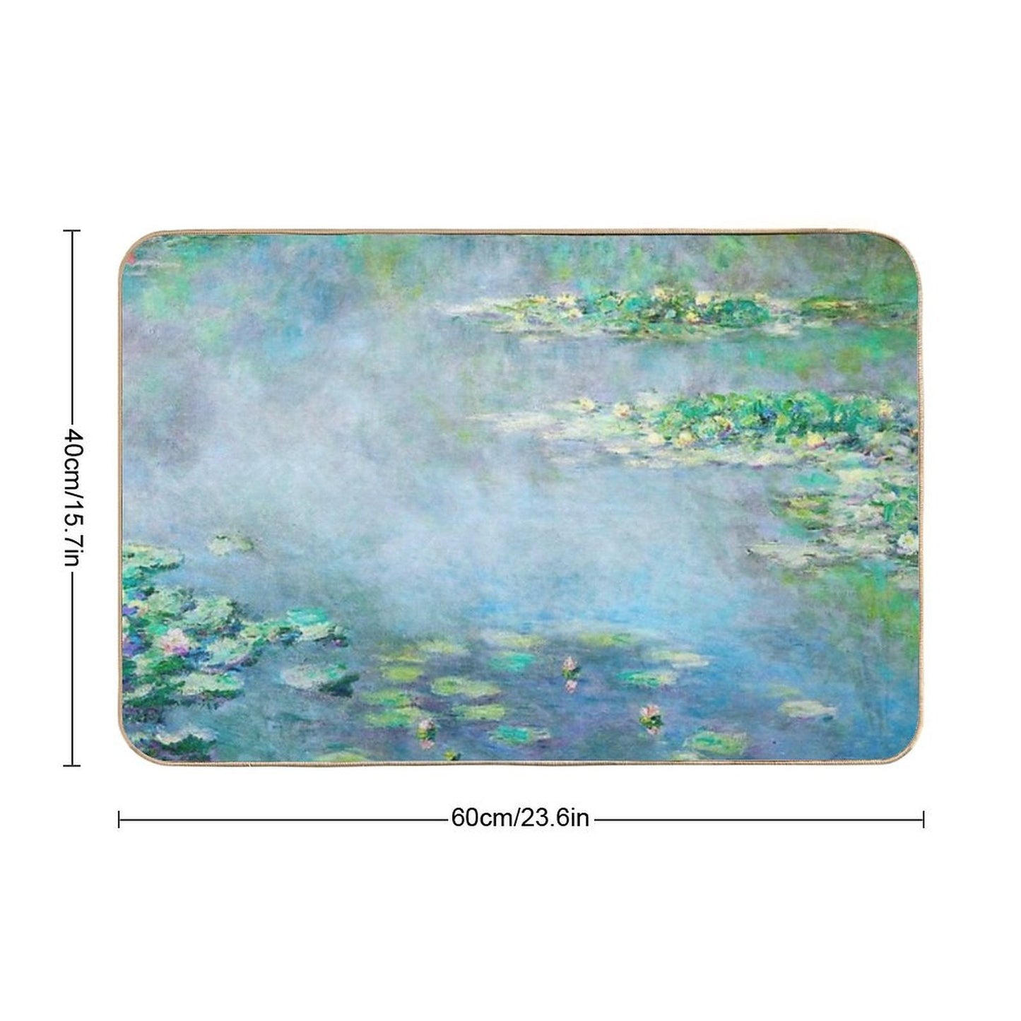 Monet Water Lilies Nymphéas 1906 Dirt-Trapping Bath Mat