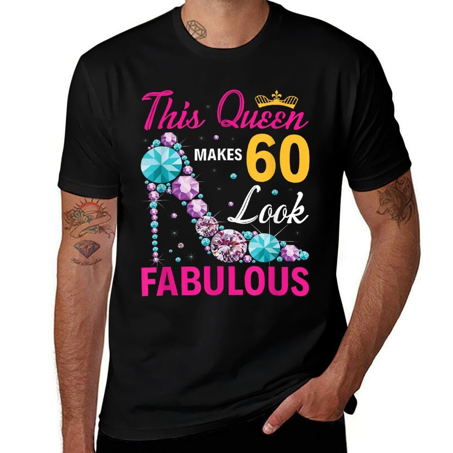 This Queen Makes 60 Look Fabulous Woman 60th Birthday Wrinkle-resistant T-Shirt
