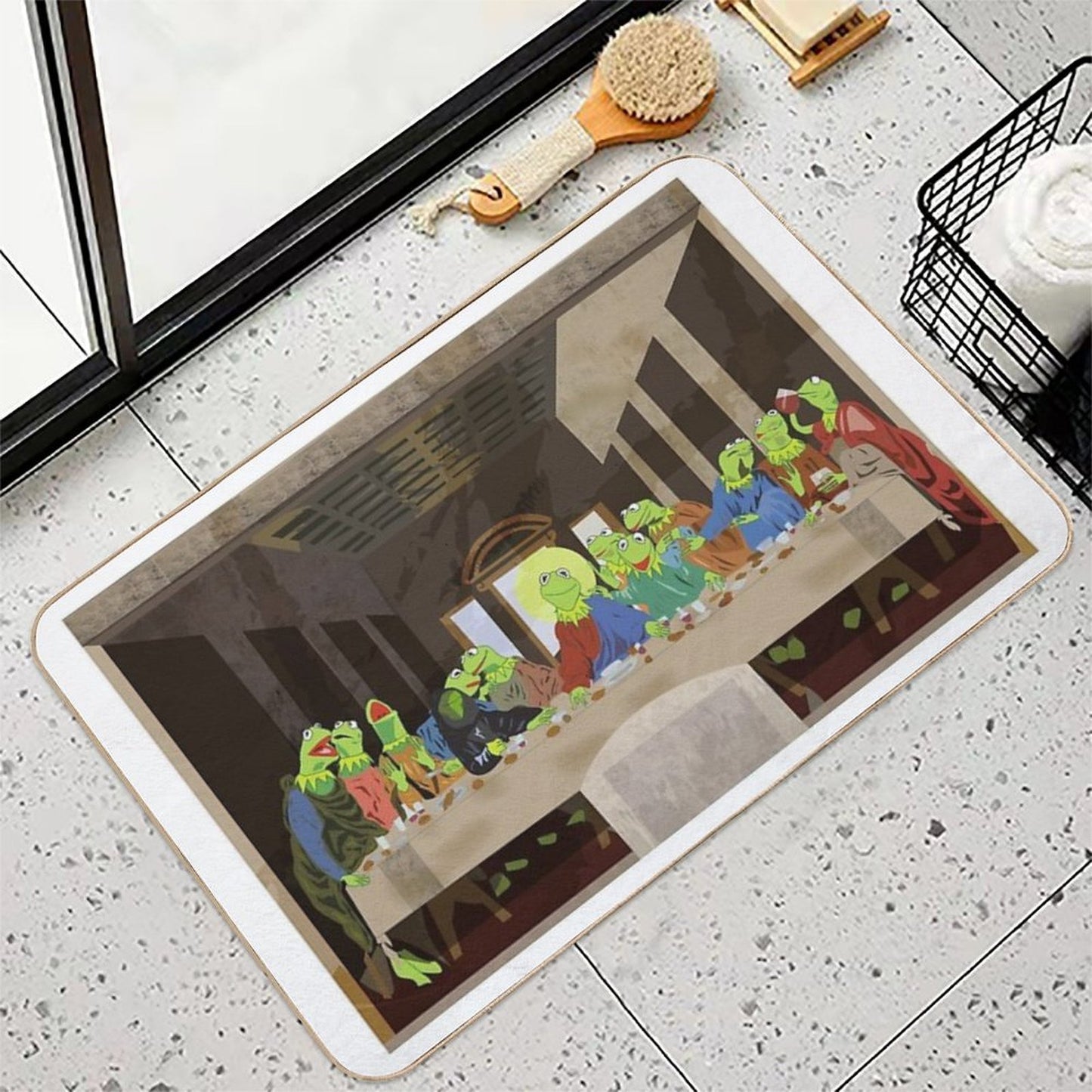 Kermit's Last Supper Anti-Trip Bath Mat