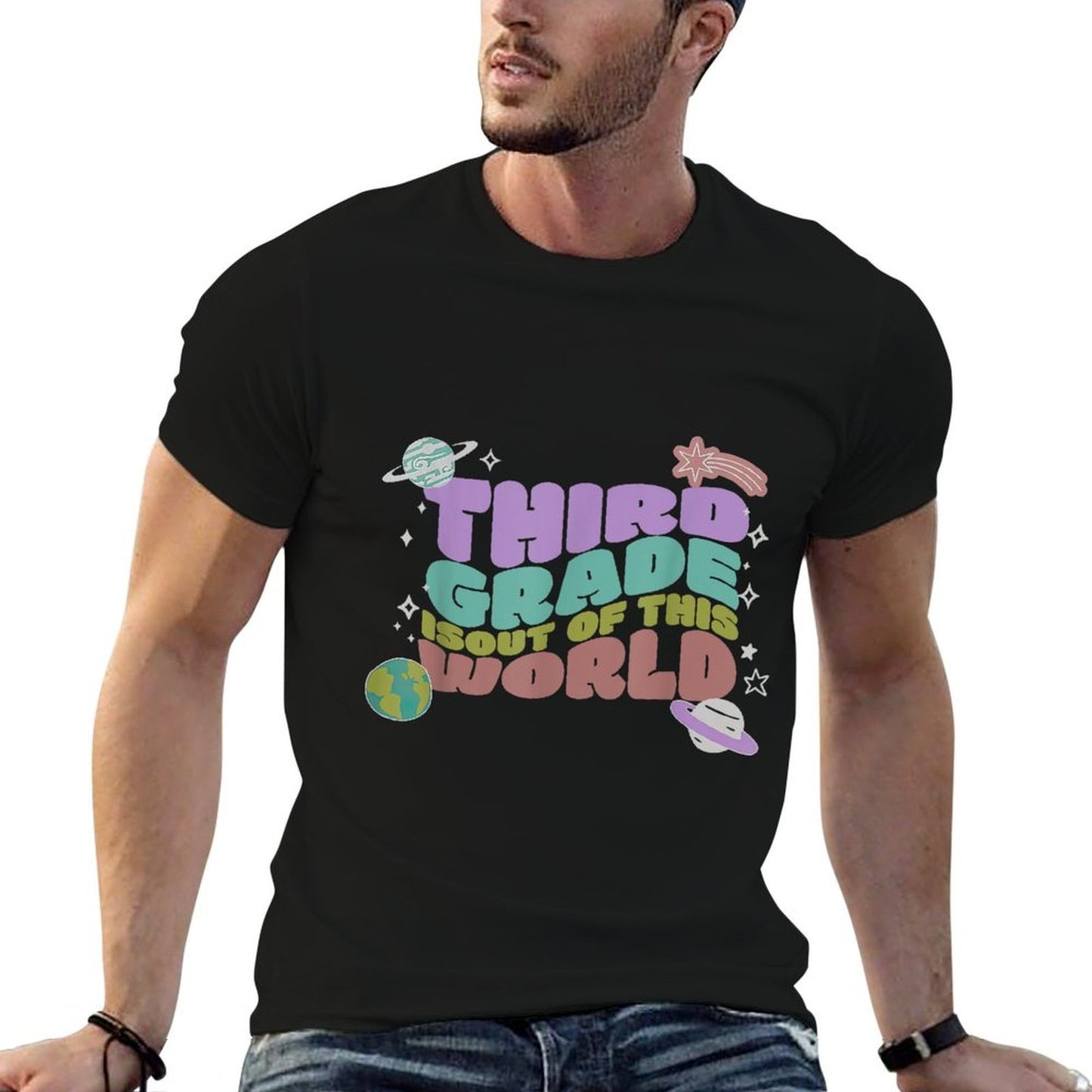 Third Grade Is Out Of This World 3rd Grade Outer Space Wrinkle-resistant T-Shirt