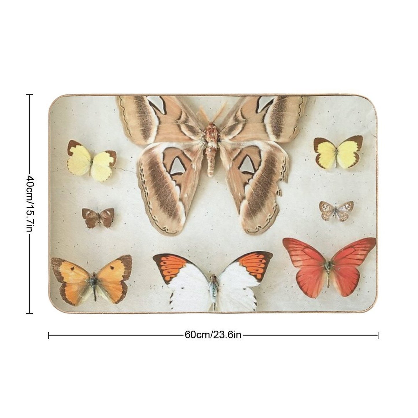 Butterflies And Moths Slip-Resistant Bath Mat
