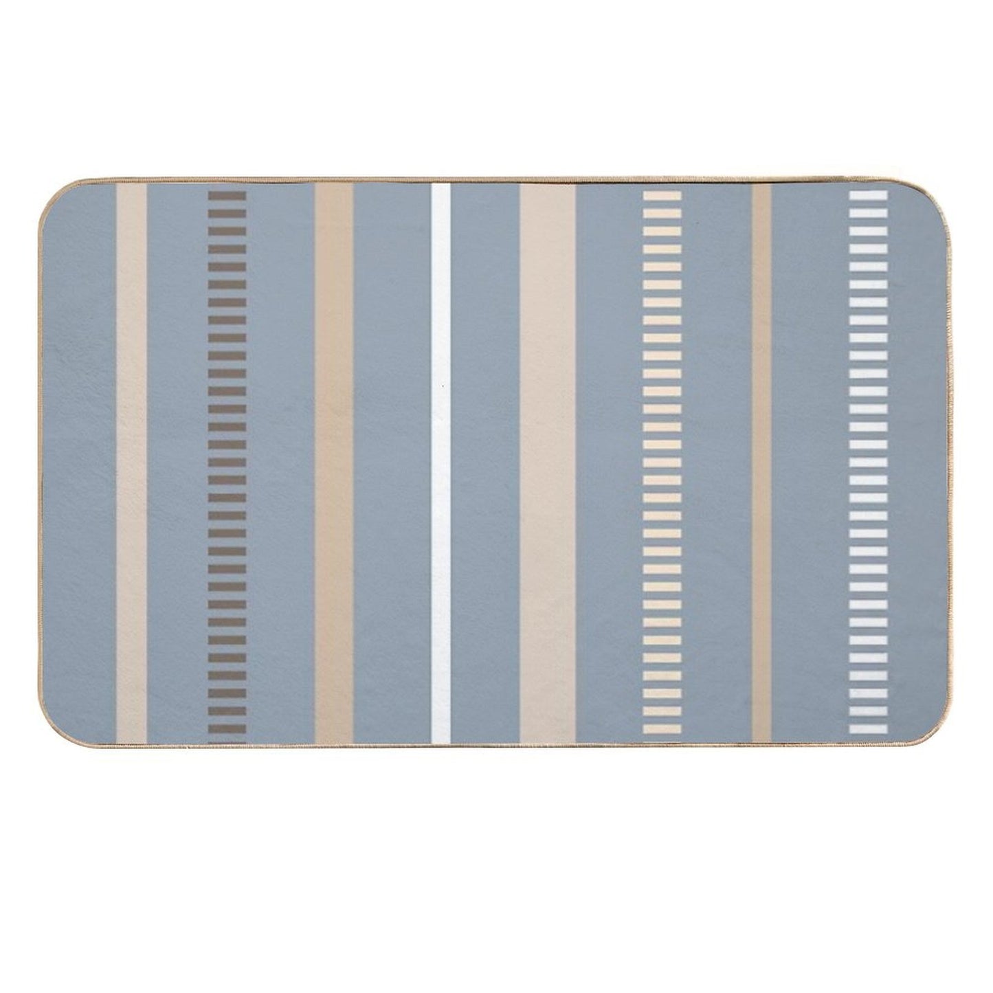 Vertical Stripes Slate Non-Slip Bath Mat