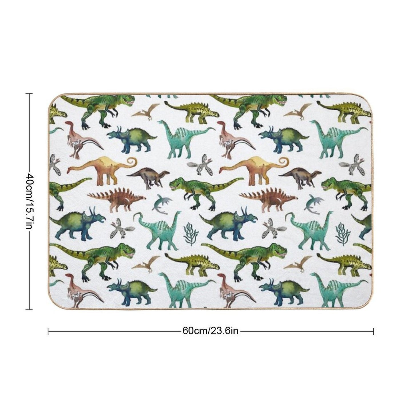 Dino-Mite Dreams for Kids Trendy Dinosaur Pattern Unique Gift Idea. Anti-Trip Bath Mat