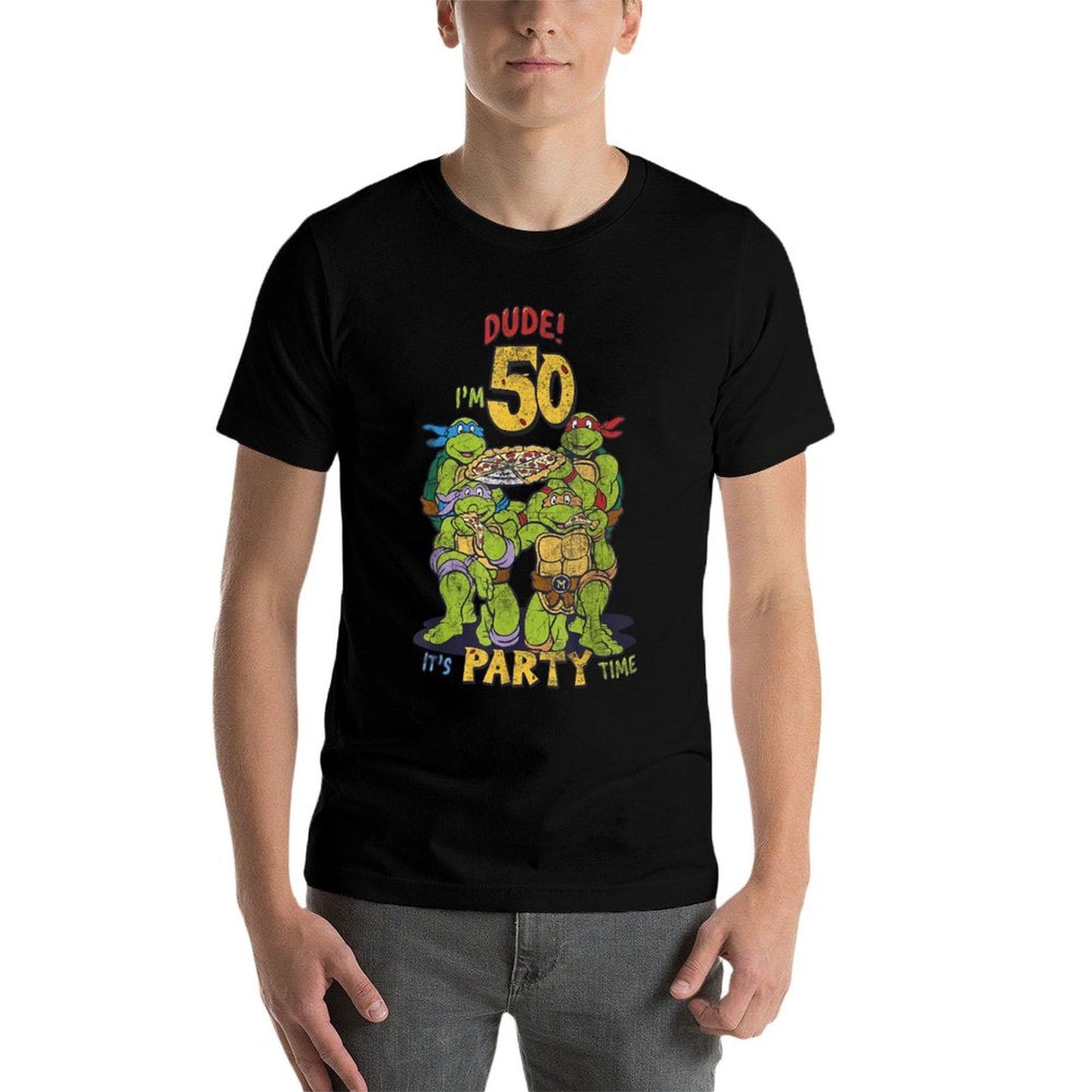 Teenage Mutant Ninja Turtles 50th Birthday Pizza Party Durable T-Shirt