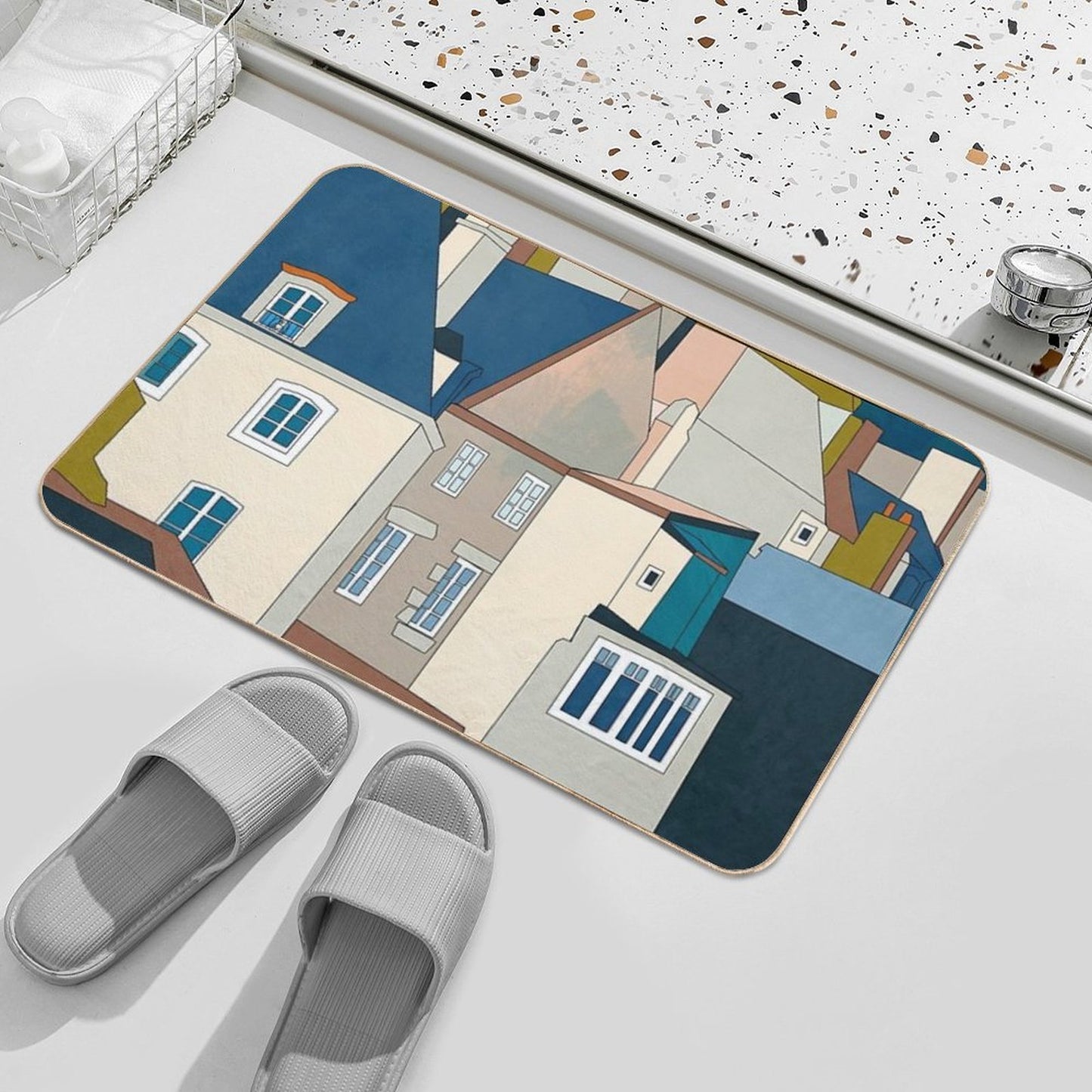 Brittany Illustration France Odorless Bath Mat