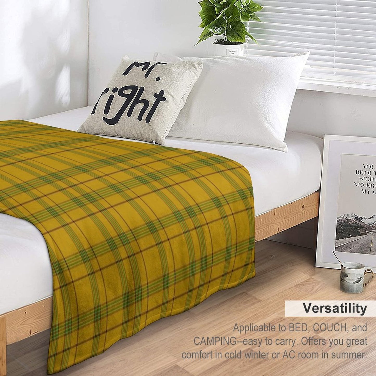 Clan Houston Tartan Easy Care Throw Blanket