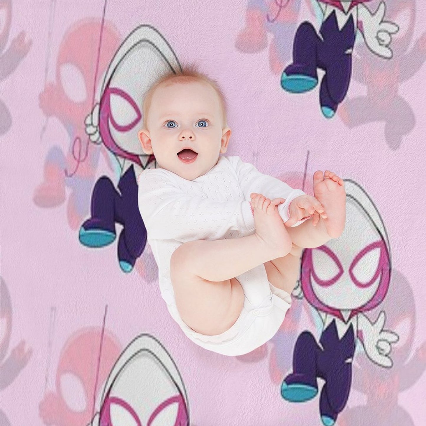 Cartoon Spider Ghost, Cute Baby Spidey Girl, Grl Pwr, Cartoon Ghost Premium Throw Blanket