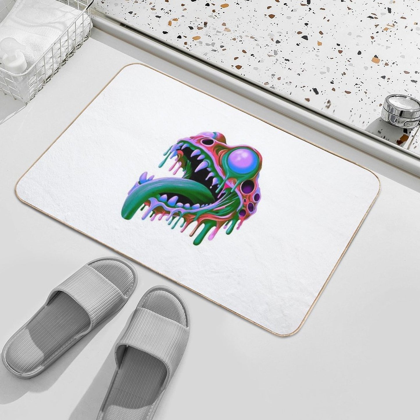 Psychadelic Frog Dripping Versatile Bath Mat