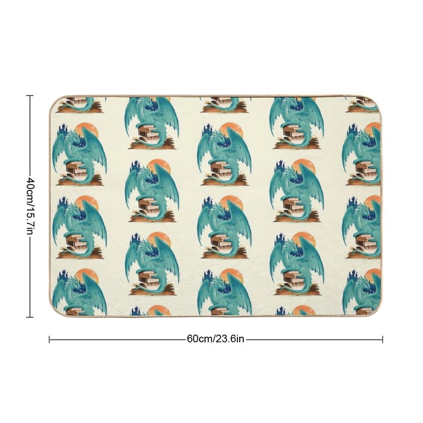 Book of Dragon And Fantasy Pet-Safe Bath Mat