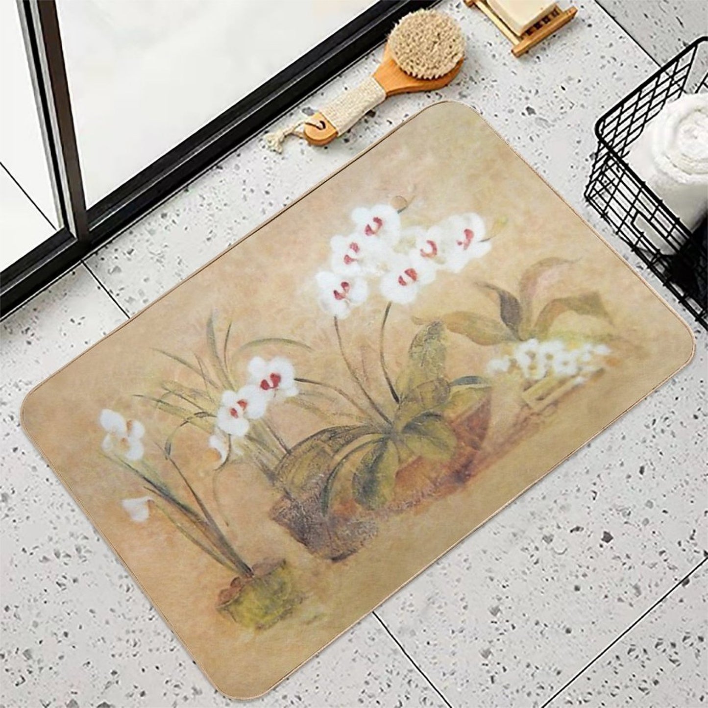 Vintage Orchid Collection Eco-Friendly Bath Mat