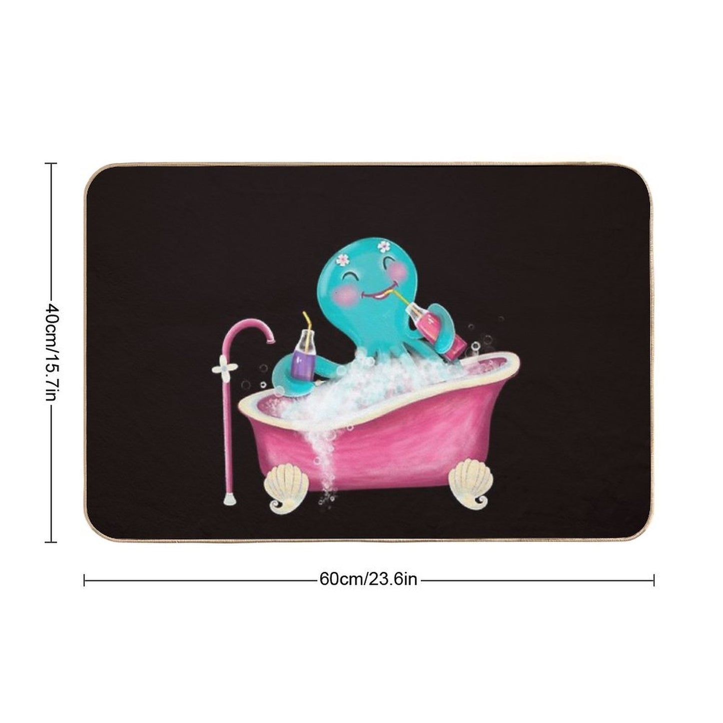 OCTUPUS TAKING A BATH Non-Slip Bath Mat