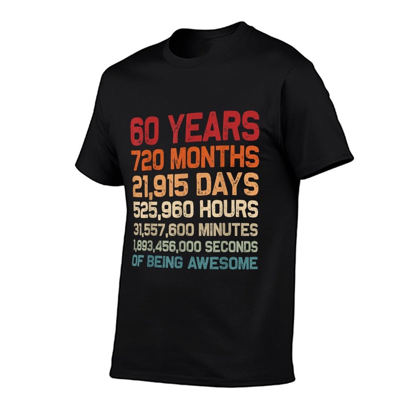 60 Years of Being Awesome Retro Vintage Funny 60th Birthday Odor-resistant T-Shirt