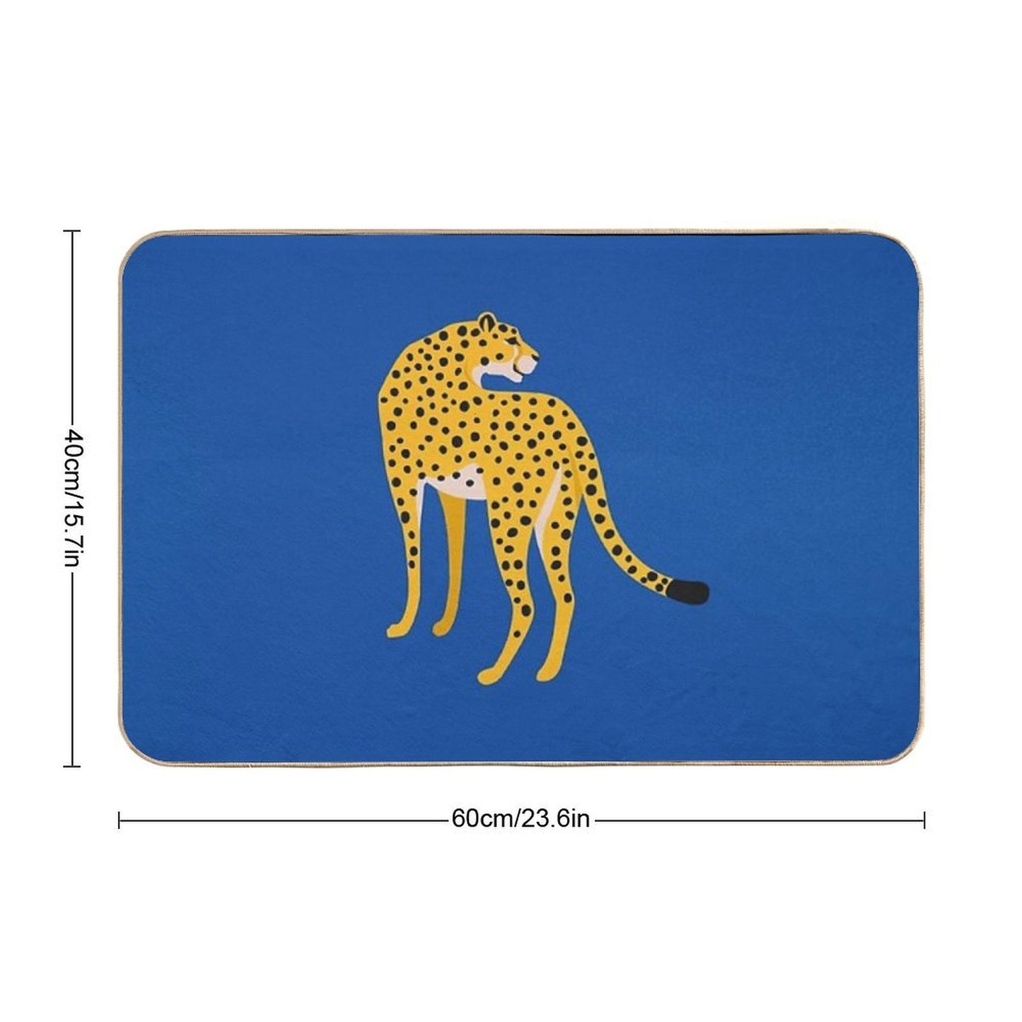 The Stare Golden Leopard Edition African Cheetah Tropical Pop Art High-Traffic Bath Mat