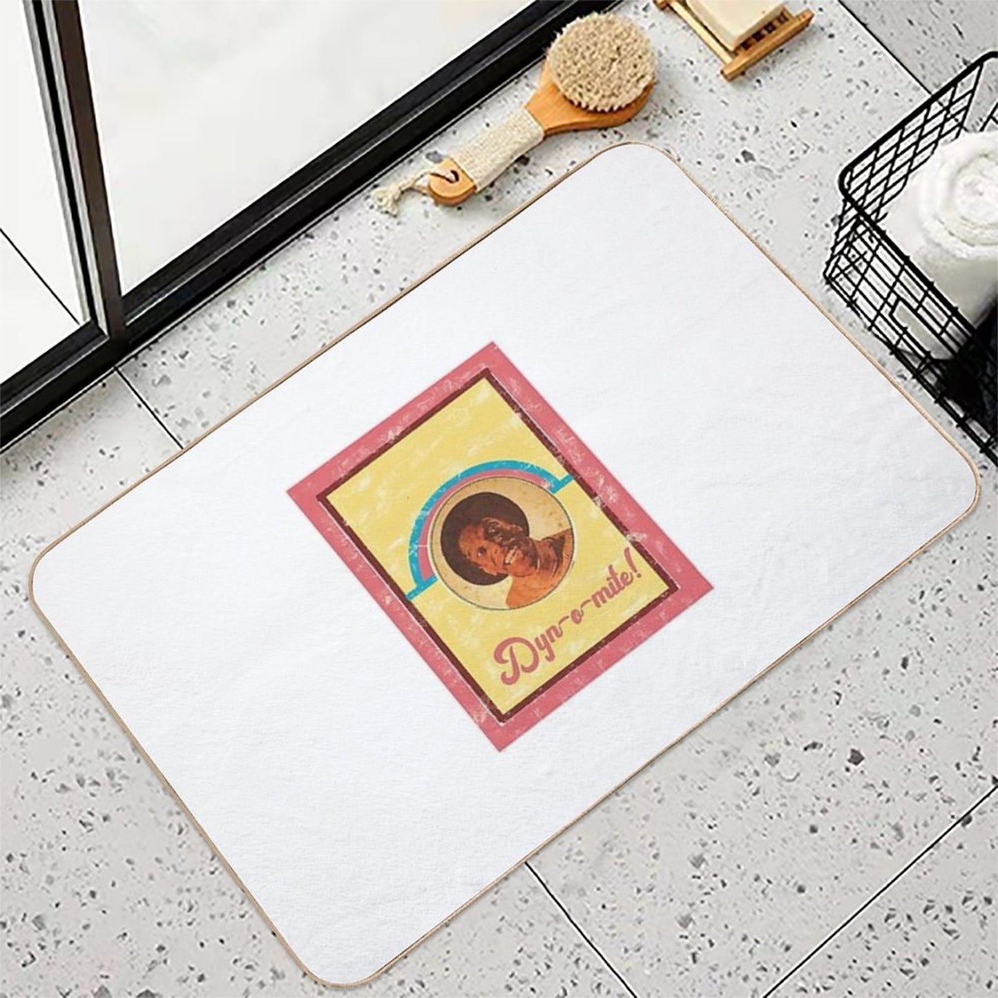 Vintage Retro T-ShirtJJ Dynomite Retro Tv Show Non-Slip Bath Mat