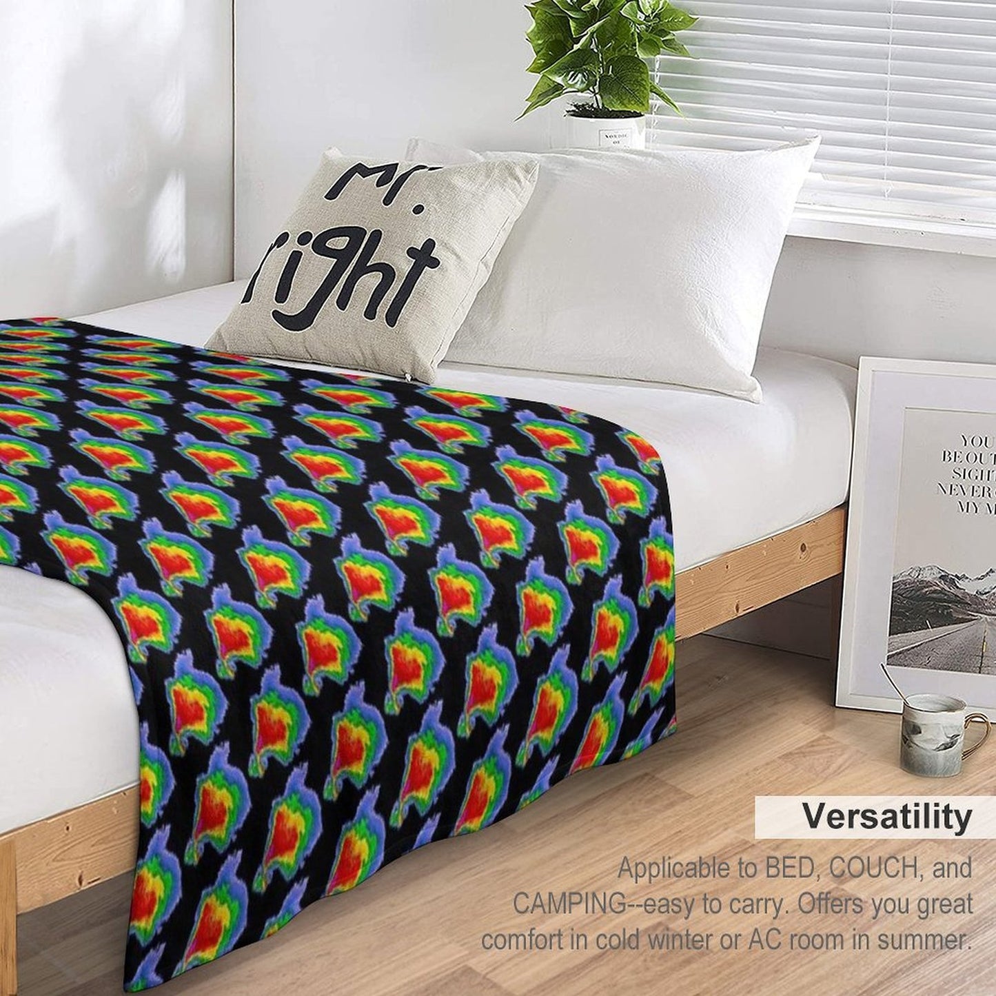 Supercell Radar Hook Echo 1 Sustainable Throw Blanket