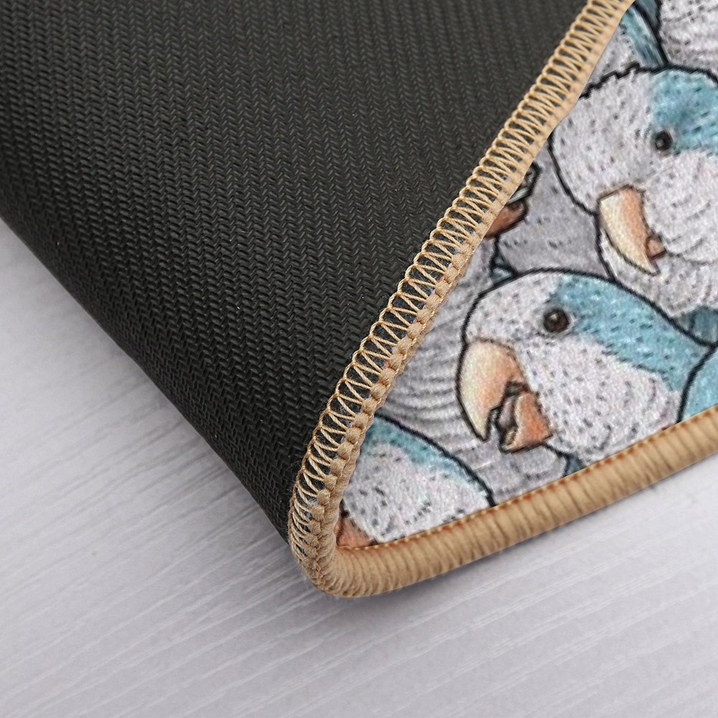Blue Quaker Monk Parakeets Dirt-Trapping Bath Mat