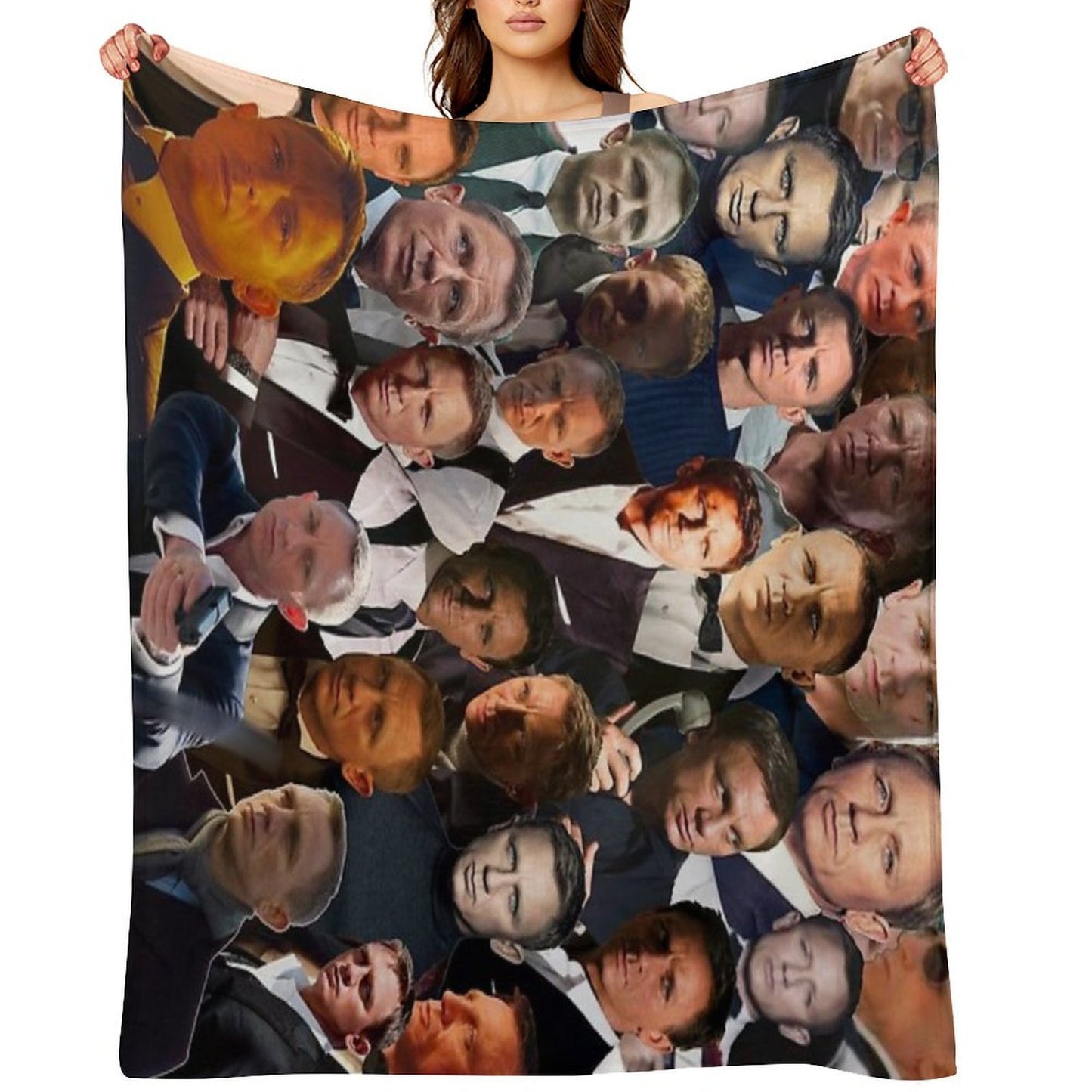Daniel Craig Photo Collage Sustainable Throw Blanket