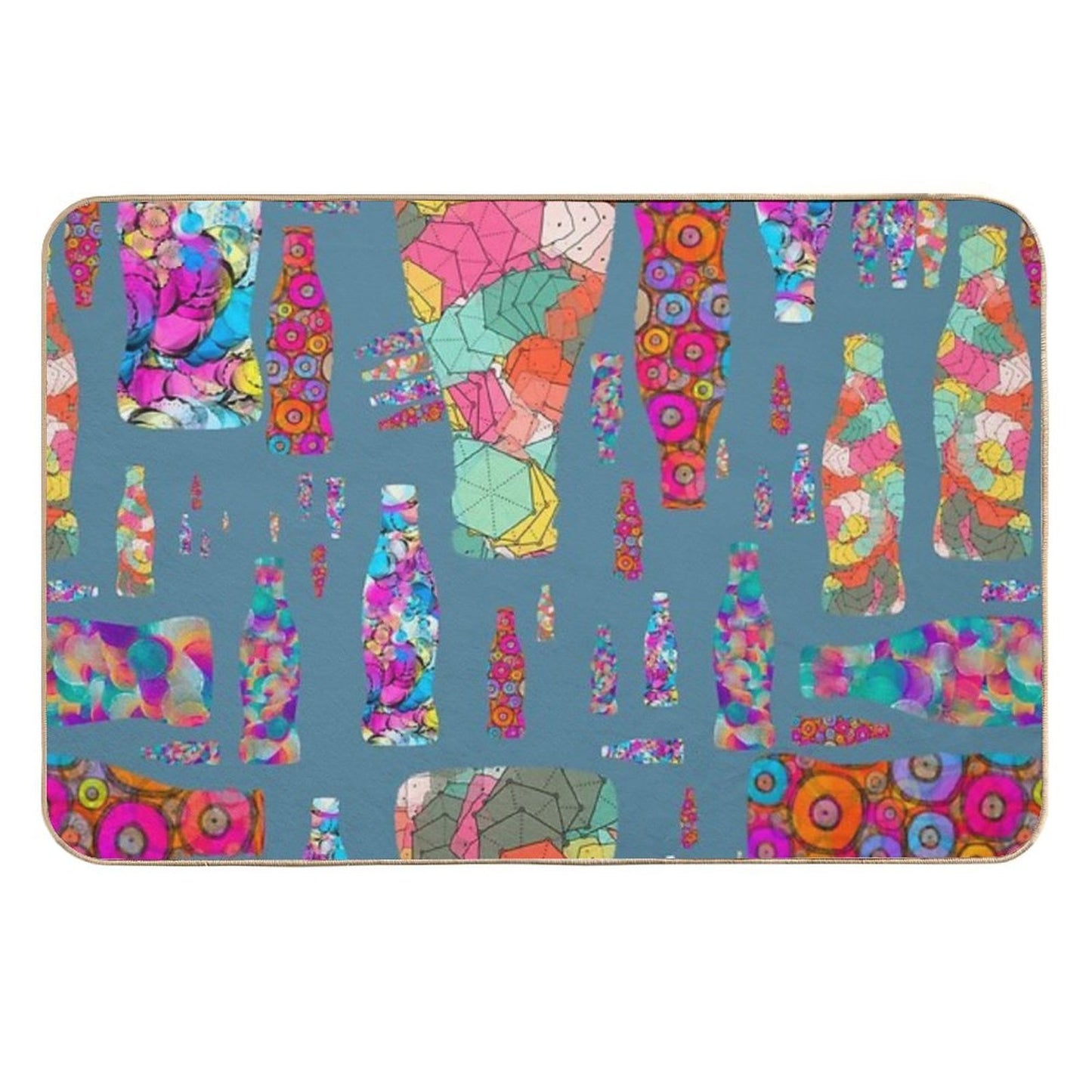 Psychedelic Soda Pop Silhouettes Anti-Trip Bath Mat