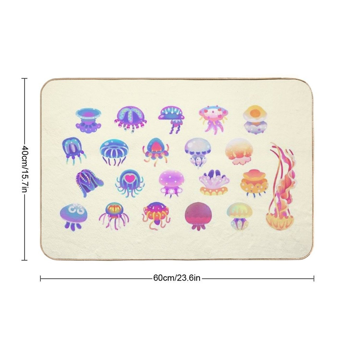 Jellyfish Day - Pastel Toxin-Free Bath Mat