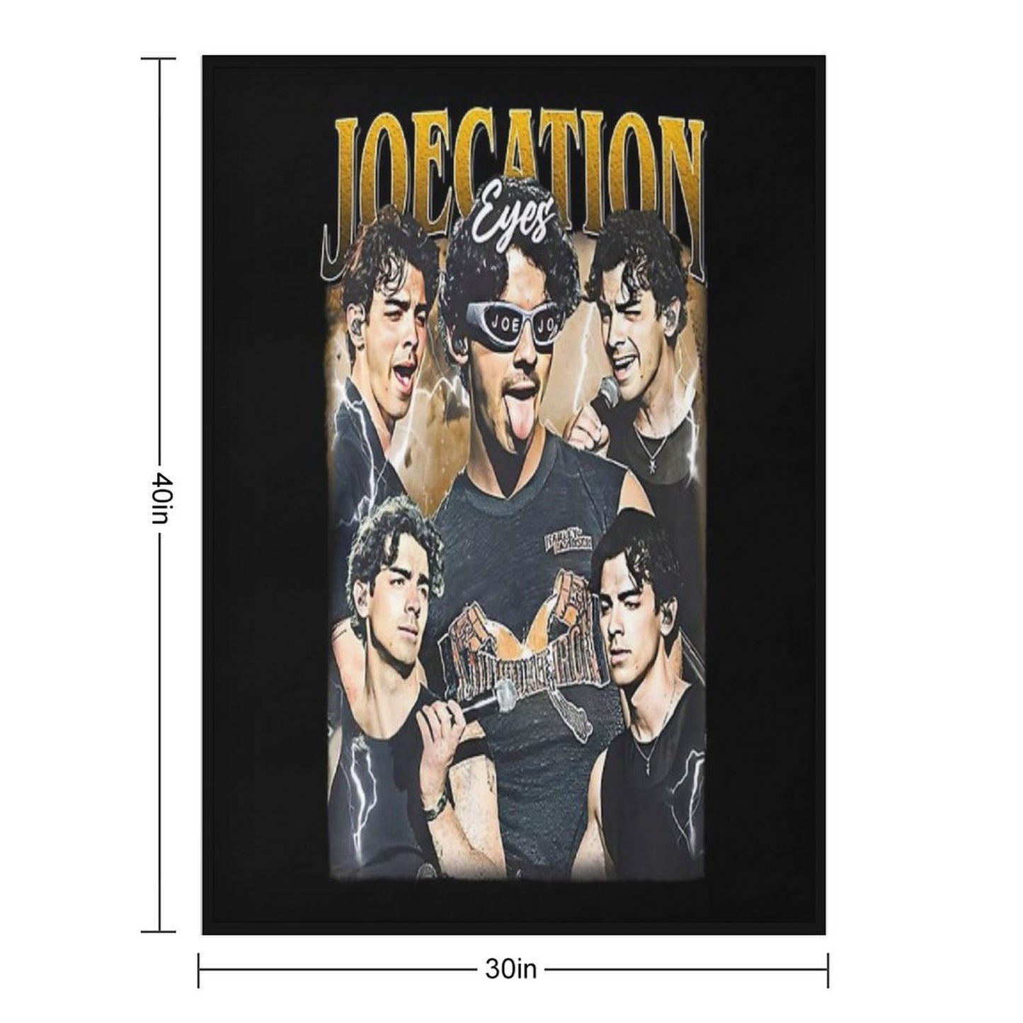 Joecation Eyes Fan Shirt, Joe Inspired Vintage Tee, Pop Star Aesthetic Shirt Versatility Throw Blanket