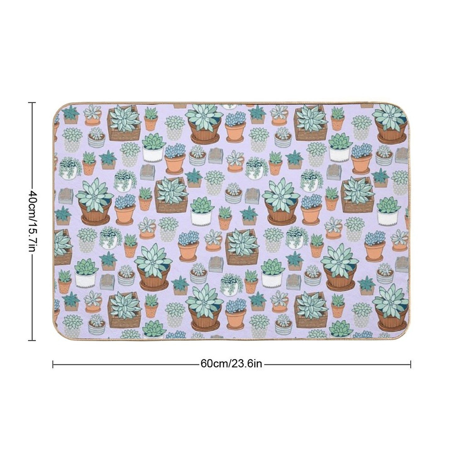 Succulent Love Easy To Clean Bath Mat